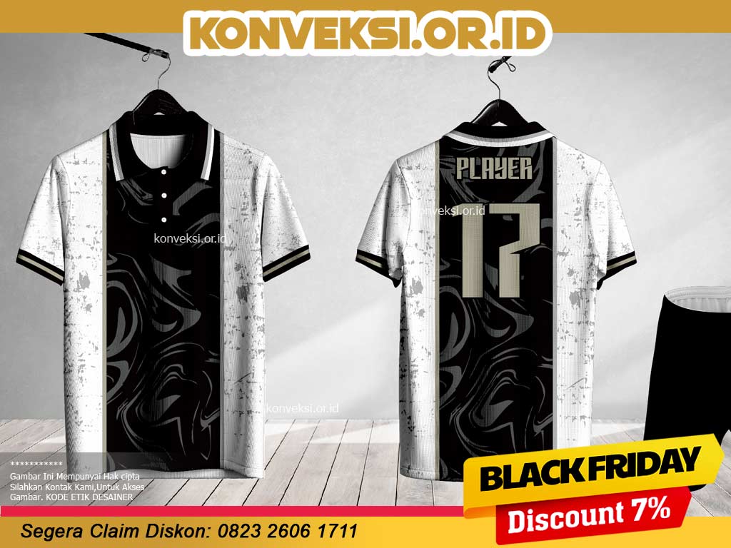 Jersey Futsal Hitam Putih
